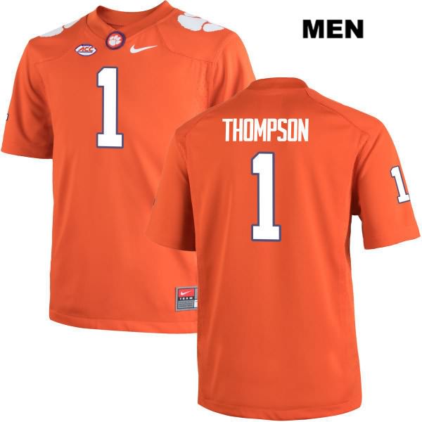 Men's Clemson Tigers #1 Trevion Thompson Stitched Orange Authentic Nike NCAA College Football Jersey GTR0346ZW